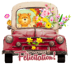 Gif animé félicitations voiture